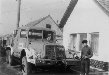 Tatra 141, ťahač ťažkých prívesov, rok výroby 1956, na fotografii stav tesne po náleze